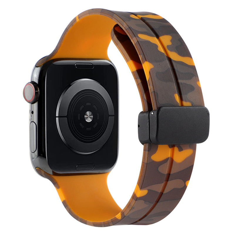 For Apple Watch Series 9 8 7 41mm 6 5 4 SE (2023) SE (2022) SE 40mm 3 2 1 38mm Magnetic Watch Band Camo Silicone Watch Strap For Apple Watch Series 9 8 7 41mm 6 5 4 SE (2023) SE (2022) SE 40mm 3 2 1 38mm Magnetic Watch Band Camo Silicone Watch Strap